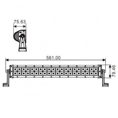 Proiettore 40 LED Quad 120w