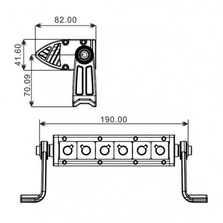 Proiettore 6 LED Quad 30W