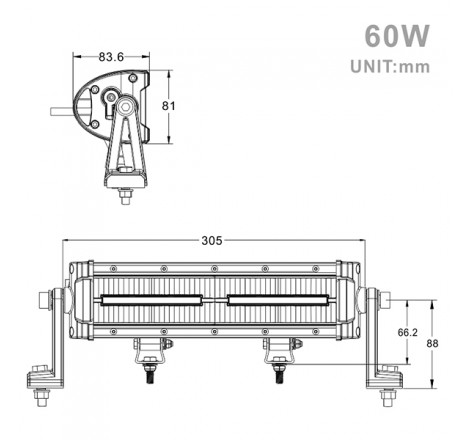 Projecteur LED 60W