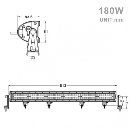 Projecteur LED 180W