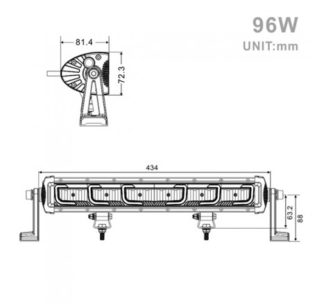 Projecteur LED 96W