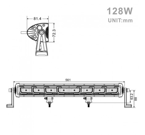 Projecteur LED 128W