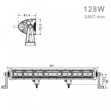 Projecteur LED 128W