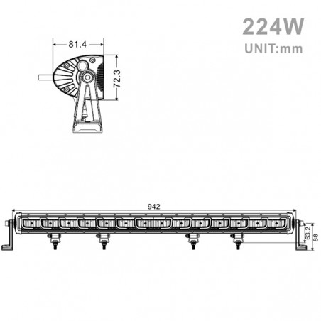 Projecteur LED 224W