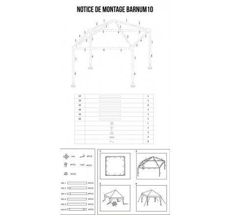 Gazebo Pub 3x3m Bianco