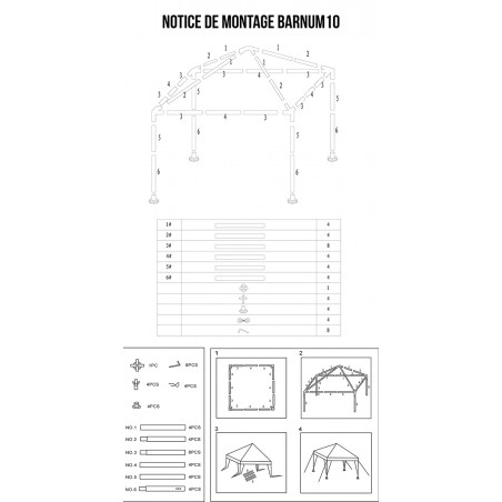 Gazebo Pub 3x3m Bianco