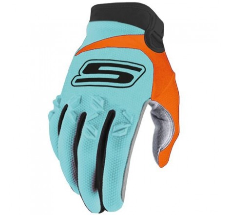 Gants Cross Bleu-Orange L